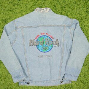 Vintage Hard Rock Cafe Orlando Denim Type 3 Denim Trucker Jacket